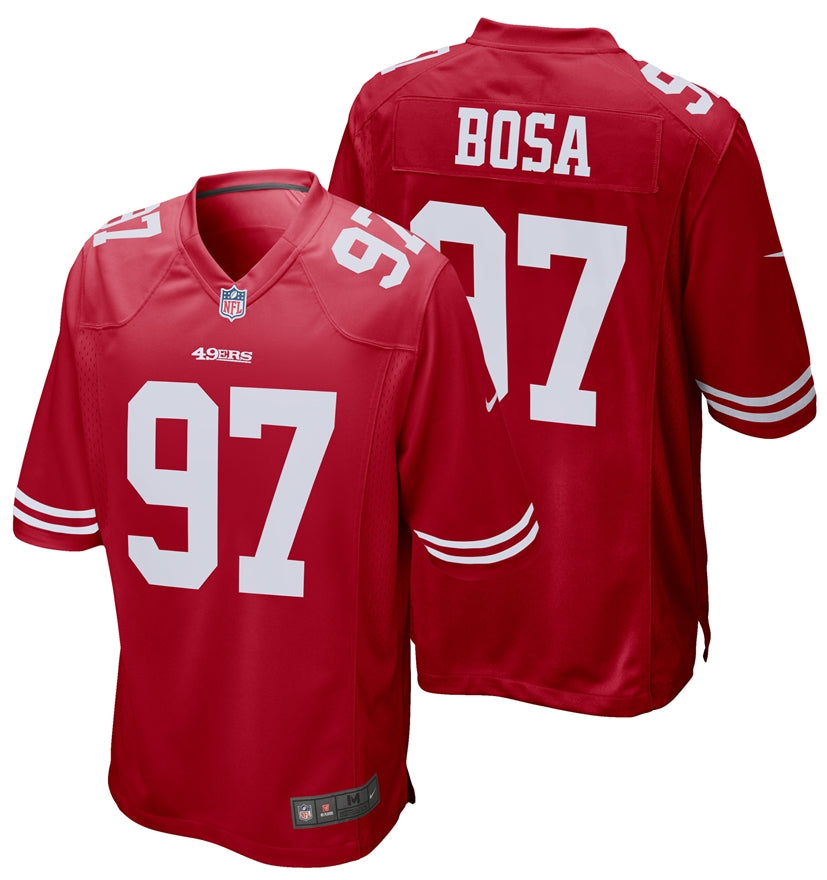 49ers Nick Bosa Men's Red Nike Game Jersey – Pro Football Hall of Fame