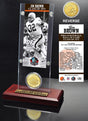 Jim Brown "1971 NFL Hall of Fame Inductee" Ticket & Bronze Coin Acrylic Desktop