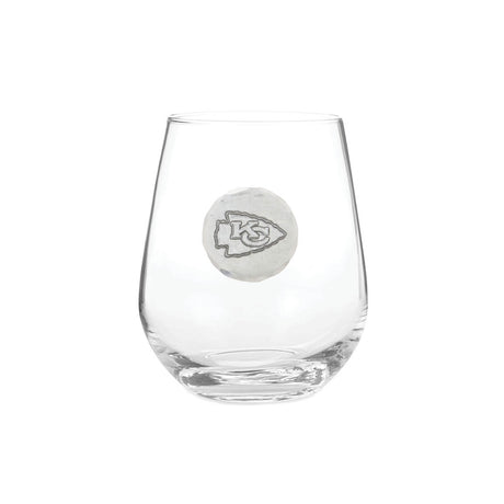 Kansas City Chiefs 2-Piece Stemless Wine Glass Set with Collectible Box