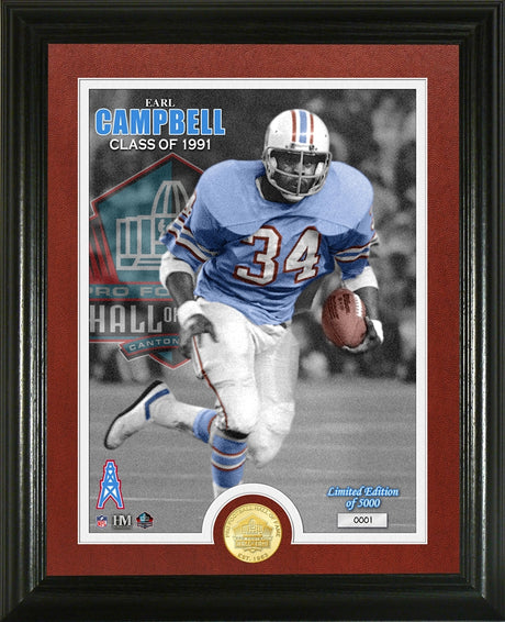 Earl Campbell 1991 Hall of Fame Bronze Coin Photo Mint