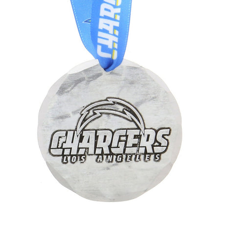 Chargers Classic Round Aluminum Ornament