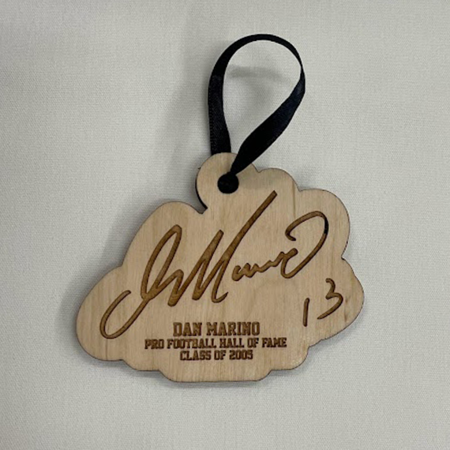 Dan Marino Wood Signature Ornament