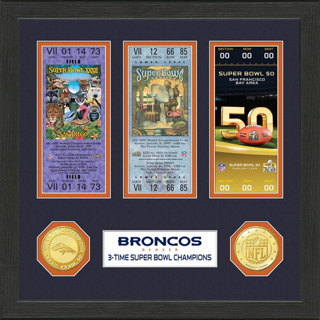 Broncos 3-Time Super Bowl Champions Ticket Collection (DBSB3TK)