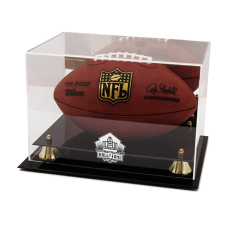 HOF Logo Golden Classic Football Display Case