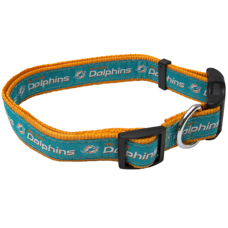 Dolphins Pets First Nylon Dog Collar