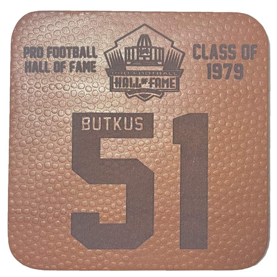 Dick Butkus Leather Player Coaster