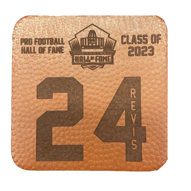 Darrelle Revis Class of 2023 Leather Player Coaster