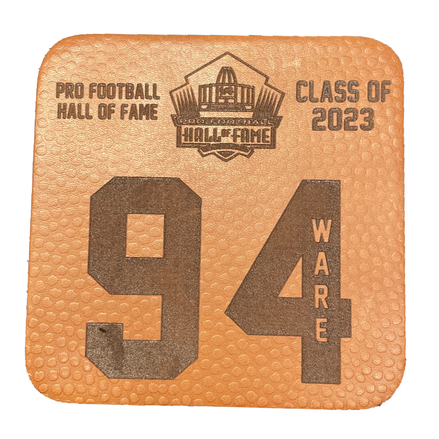 DeMarcus Ware Class of 2023 Leather Player Coaster