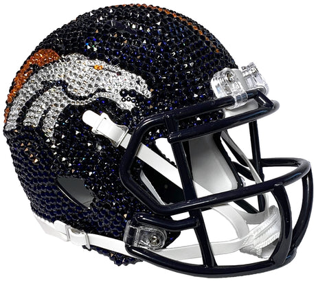 Broncos Swarovski Crystal Mini Helmet