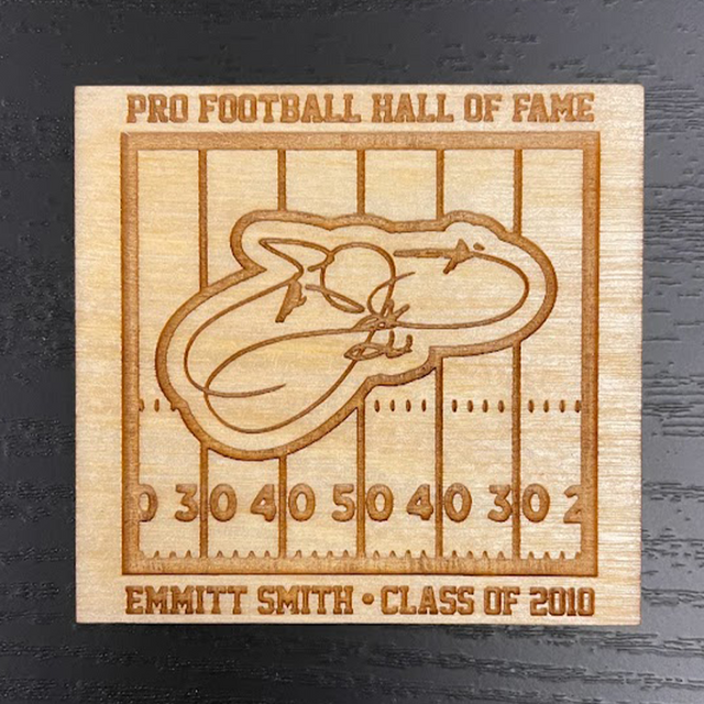 Emmitt Smith Wood Signature Field Magnet