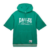 Eagles Pre-Game Short Sleeve Mitchell and Ness Hooded Sweatshirt