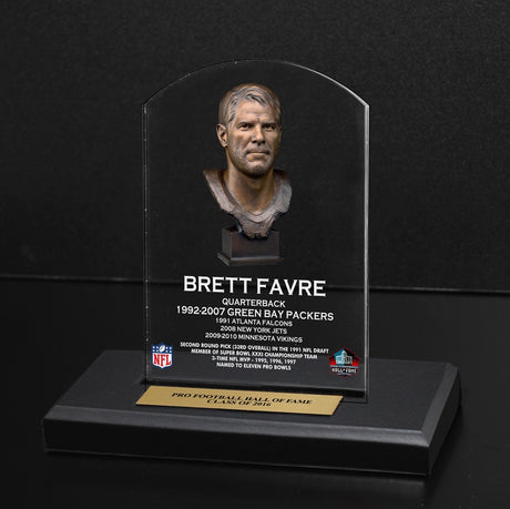 Brett Favre 2016 NFL Hall of Fame Acrylic Bust Desk Top