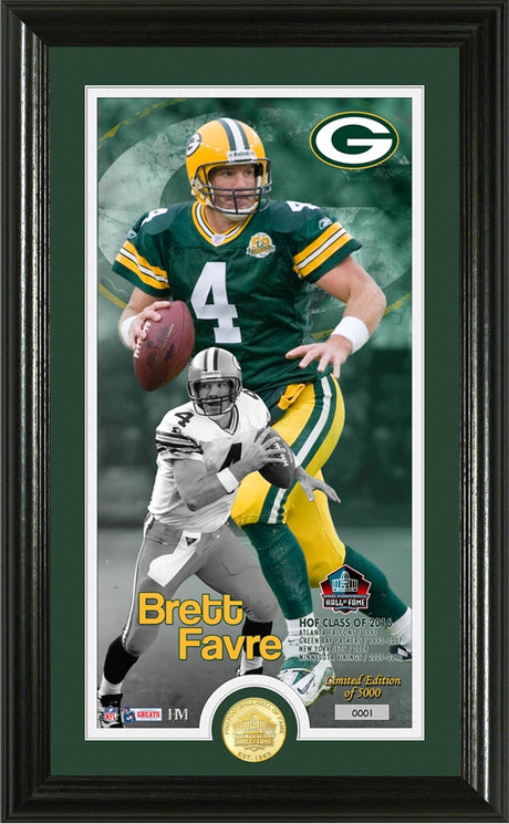 Brett Favre 2016 NFL Hall of Fame Supreme Bronze Coin Photo Mint
