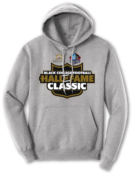 Black College Football Hall of Fame Classic Logo Hoodie -Gray