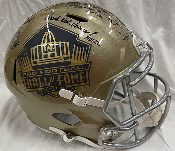 Class of 2022 Autographed Hall of Fame Replica Speed Helmet - Gold