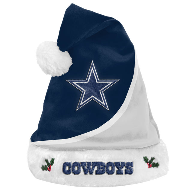 Cowboys Color Block Santa Hat