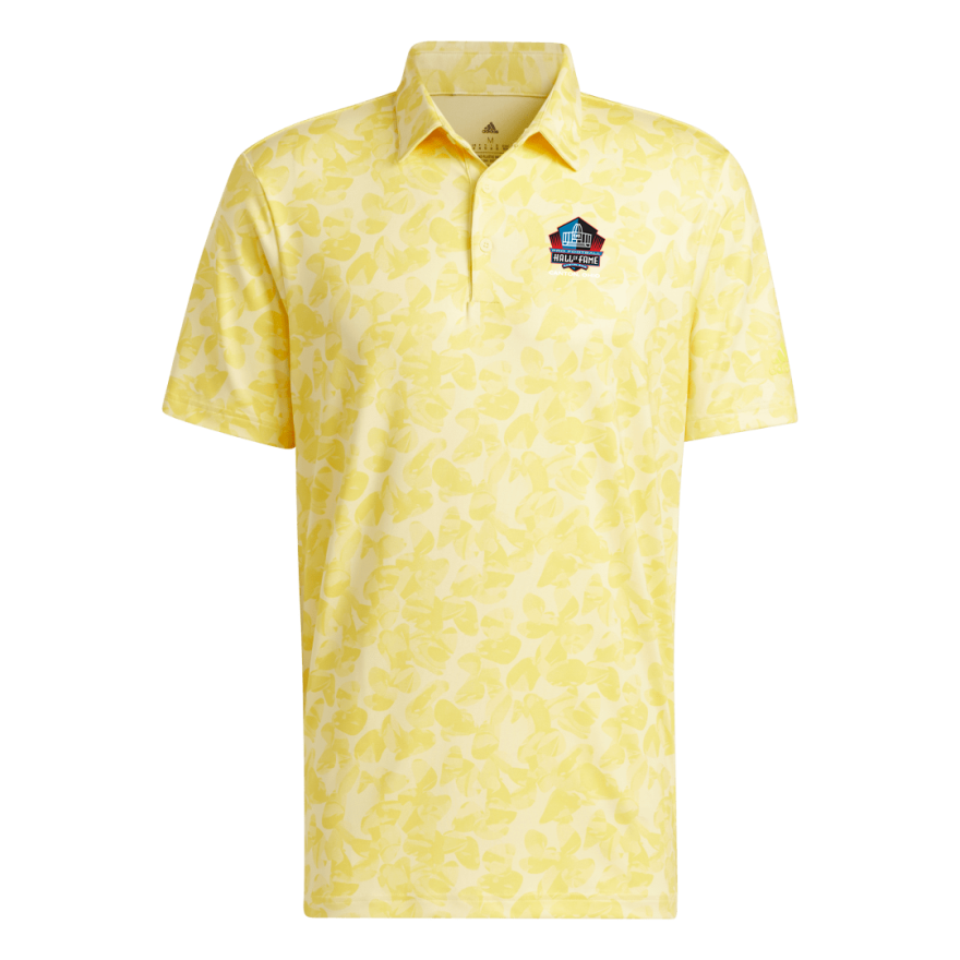 Hall of Fame Adidas Prisma Print Polo - Yellow