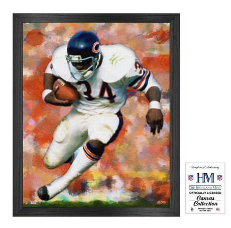 Chicago Bears Walter Payton 16x20 Framed Canvas