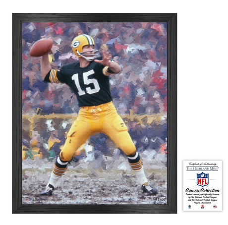 Green Bay Packers Bart Starr 16x20 Framed Canvas