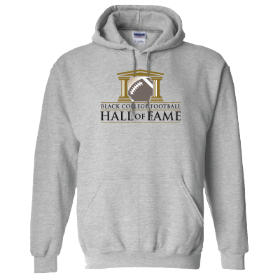 Black College Football Hall of Fame Logo Hoodie - Gray