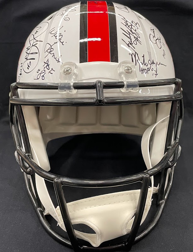 Hall of Fame Autographed Replica Helmet (Signed by 18 Hall of Famers)