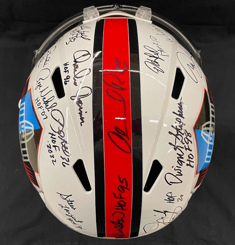 Hall of Fame Autographed Replica Helmet (Signed by 18 Hall of Famers)