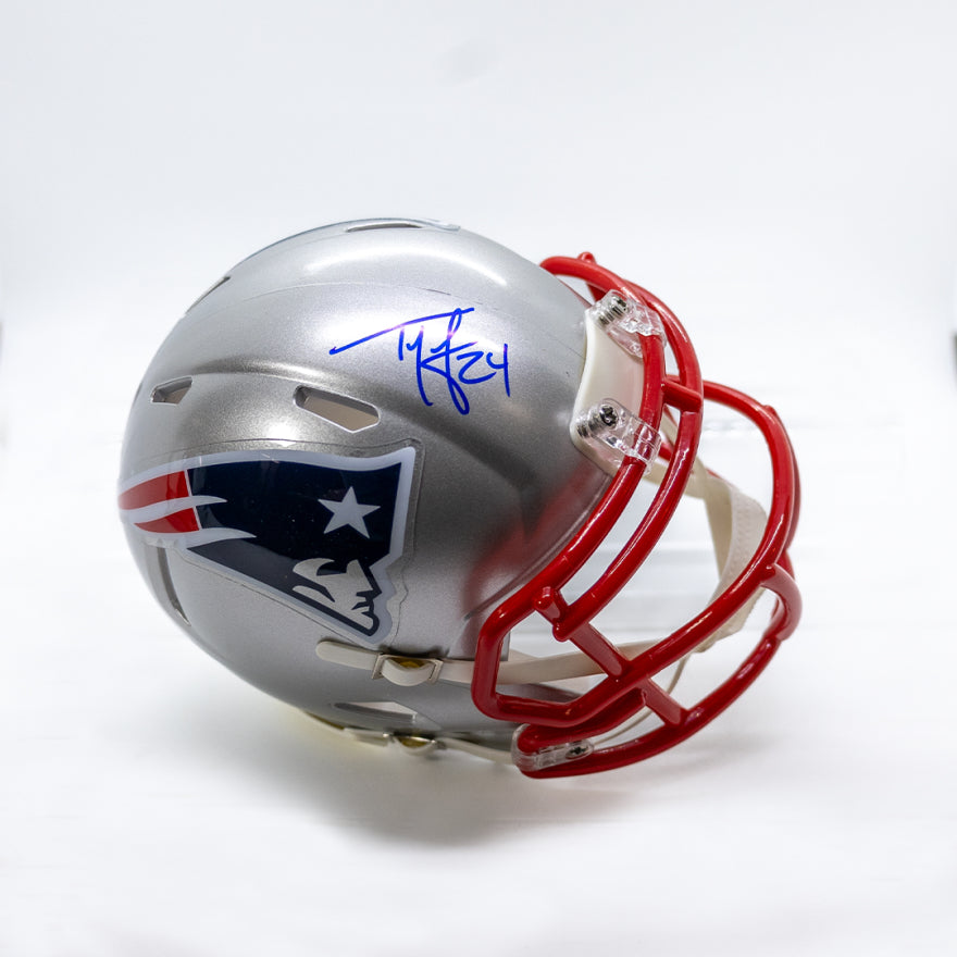 Ty Law Autographed Patriots Speed Mini Helmet