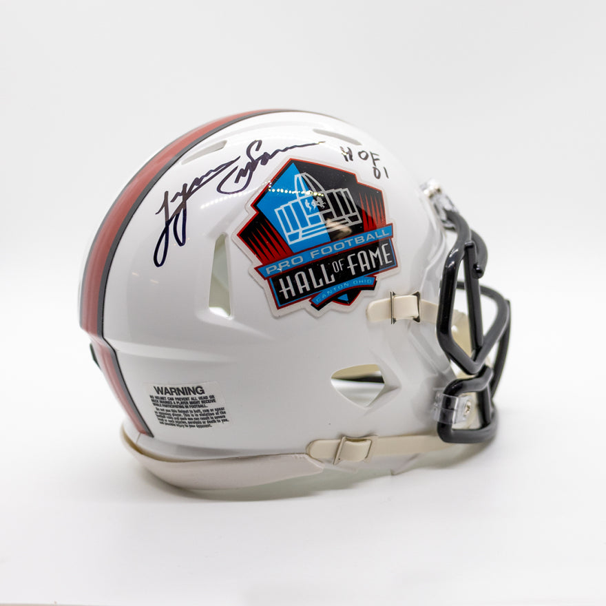 Lynn Swann Autographed Hall Of Fame Mini Helmet With HOF Inscription