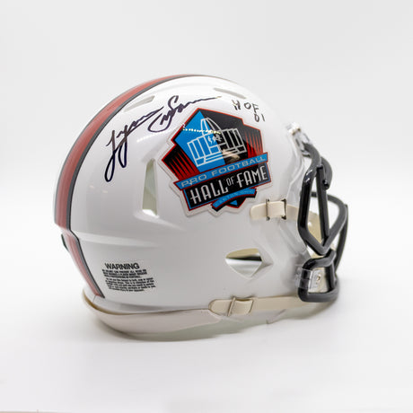 Lynn Swann Autographed Hall Of Fame Mini Helmet With HOF Inscription