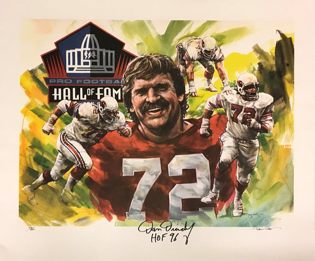 Dan Dierdorf Signed 30in x 25in Lithograph by Doug West