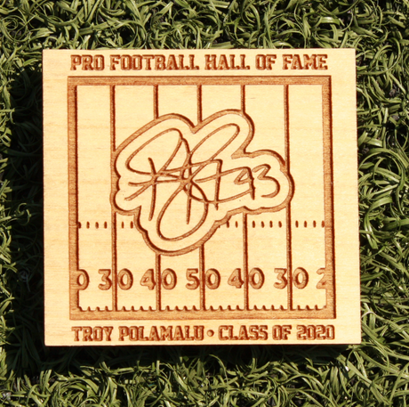 Troy Polamalu Wood Signature Field Magnet