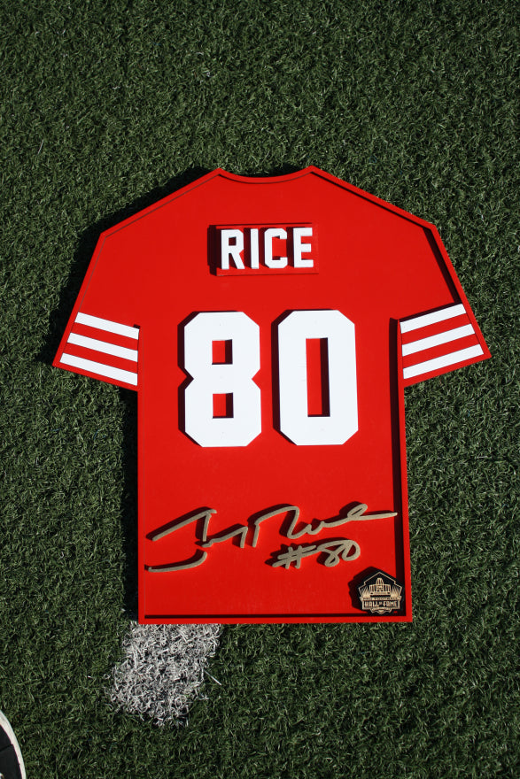 Jerry Rice Wood Jersey 3D Sign