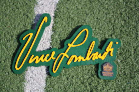 Vince Lombardi 3D Signature Color Wall Sign