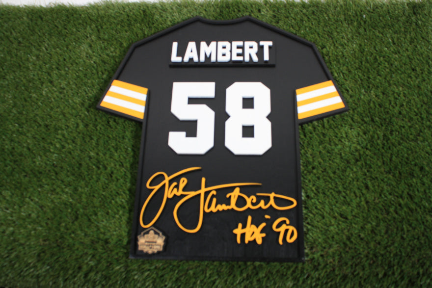 Jack Lambert Wood Jersey Sign