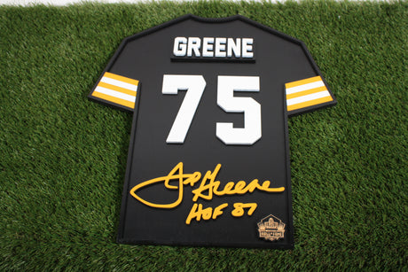 Joe Greene Wood Jersey Sign