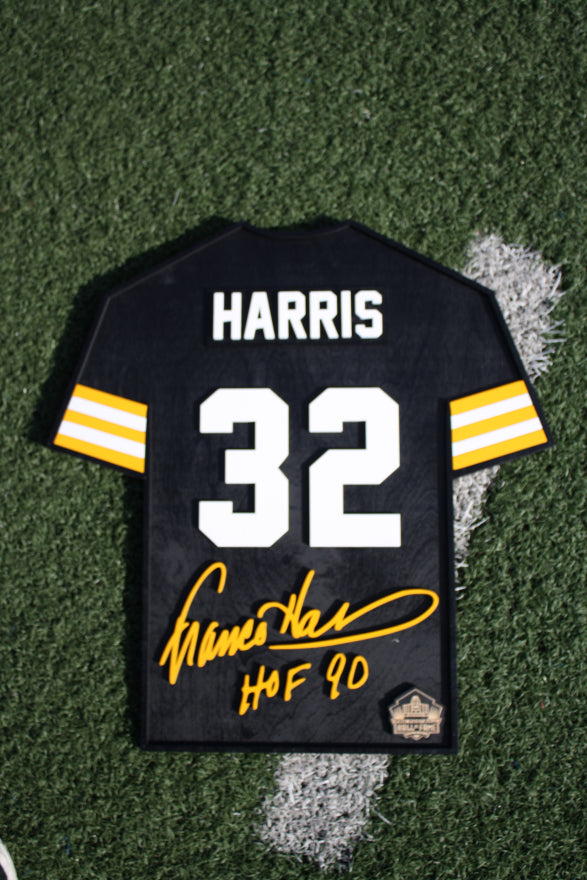 Franco Harris Wood Jersey 3D Sign Pro Football Hall of Fame