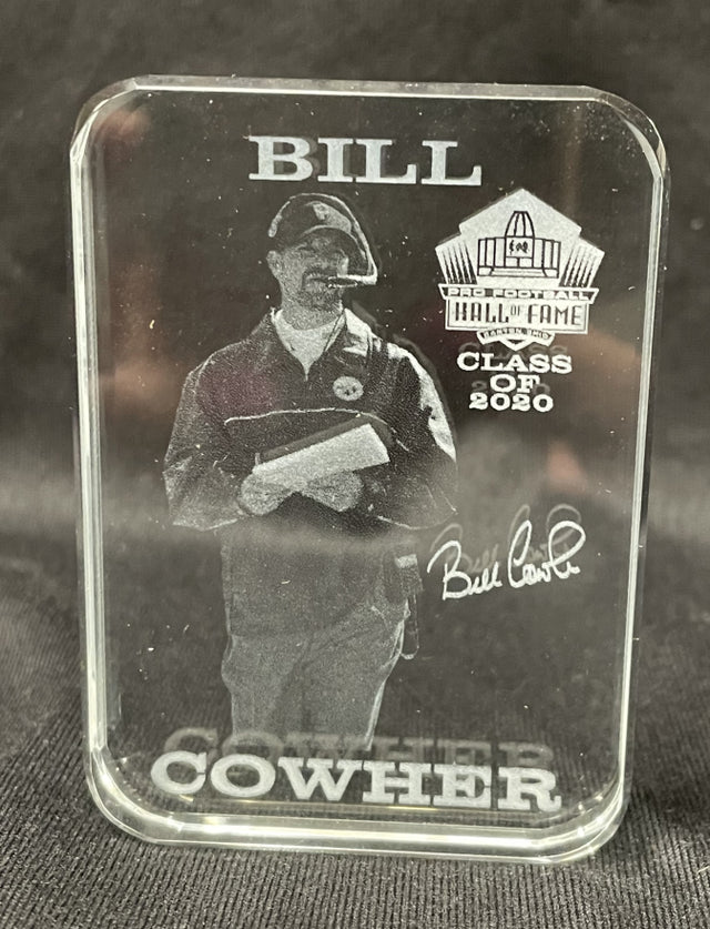 Bill Cowher Small Crystal Card