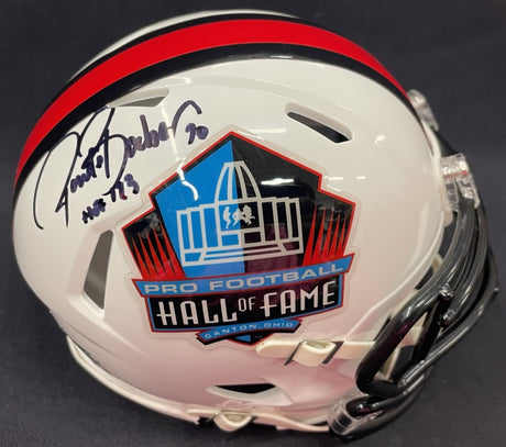 Rondé Barber Class of 2023 Autographed Hall of Fame White Mini Helmet With HOF Inscription