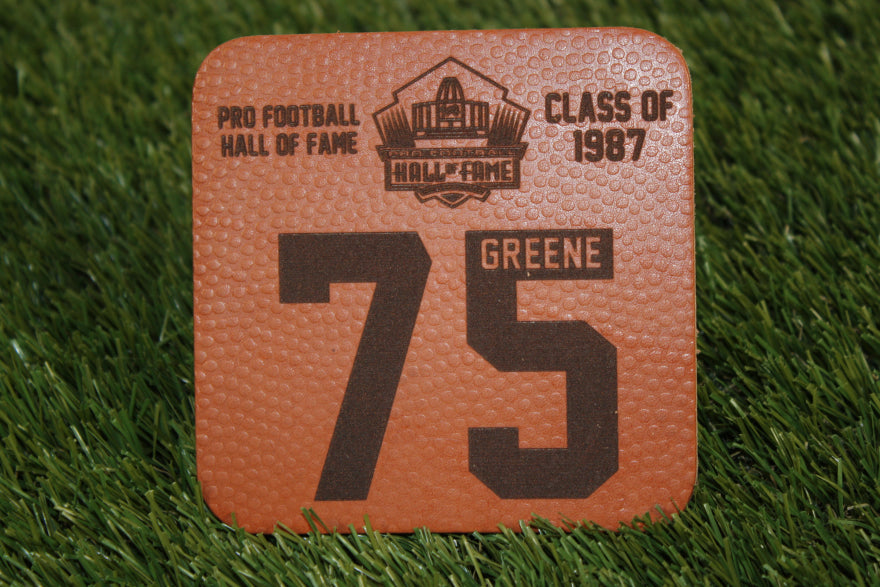 Joe Greene Leather Player Coaster