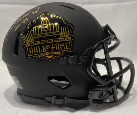 Rondé Barber Class of 2023 Autographed Hall of Fame Black Mini Helmet With HOF Inscription