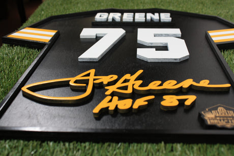 Joe Greene Wood Jersey Sign