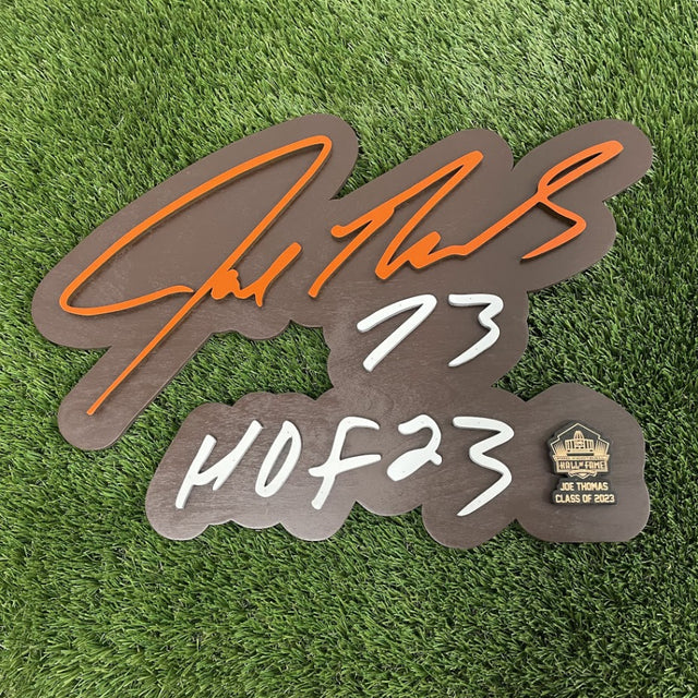 Joe Thomas 3D Signature Color Wall Sign