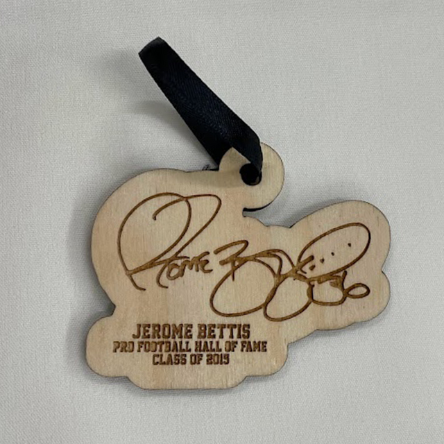 Jerome Bettis Wood Signature Ornament