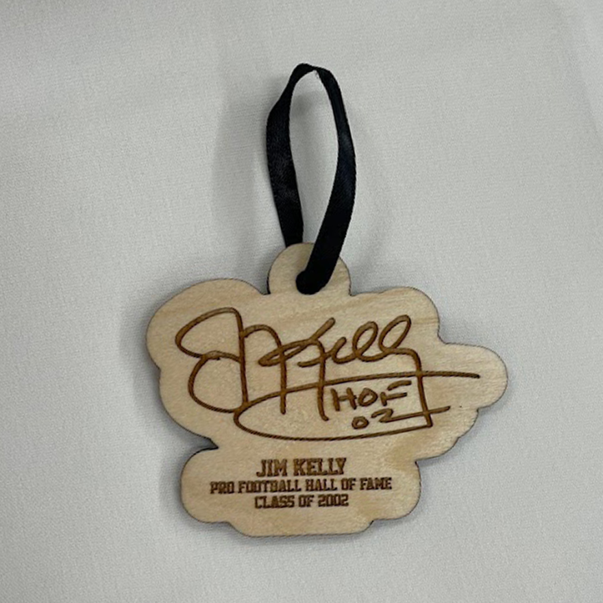 Jim Kelly Wood Signature Ornament