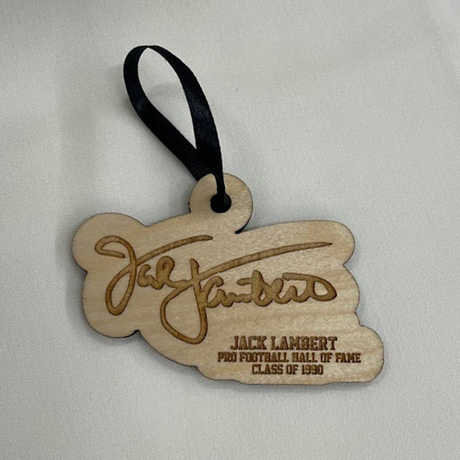 Jack Lambert Wood Signature Ornament