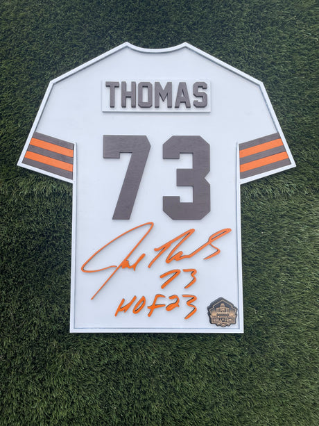 Joe Thomas Wood Jersey 3D White Sign