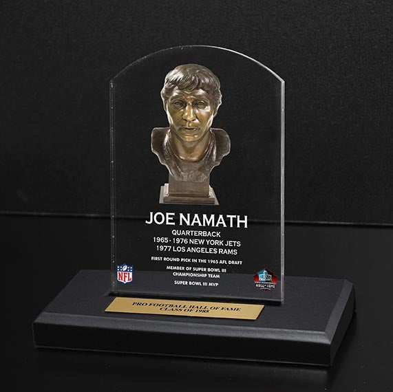 Joe Namath Bust Plaque