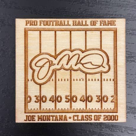 Joe Montana Wood Signature Field Magnet