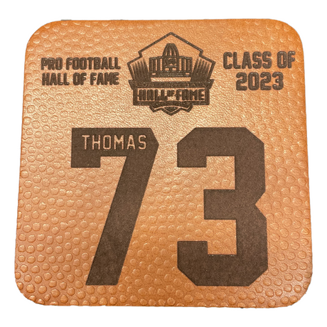 Joe Thomas Class of 2023 Leather Player Coaster