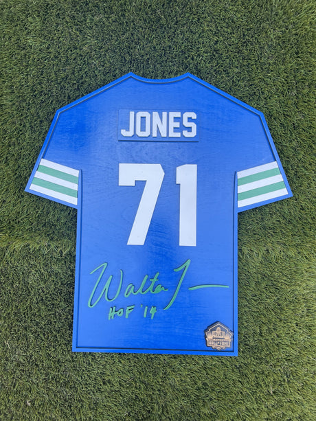 Walter Jones Wood Jersey 3D Sign